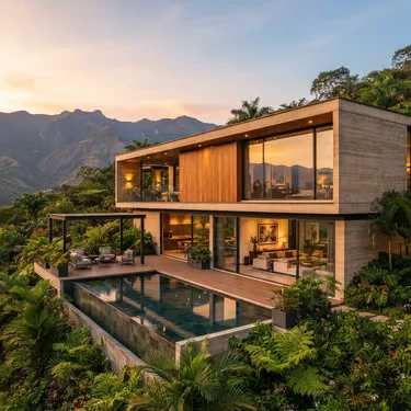 Render de vivienda contemporánea