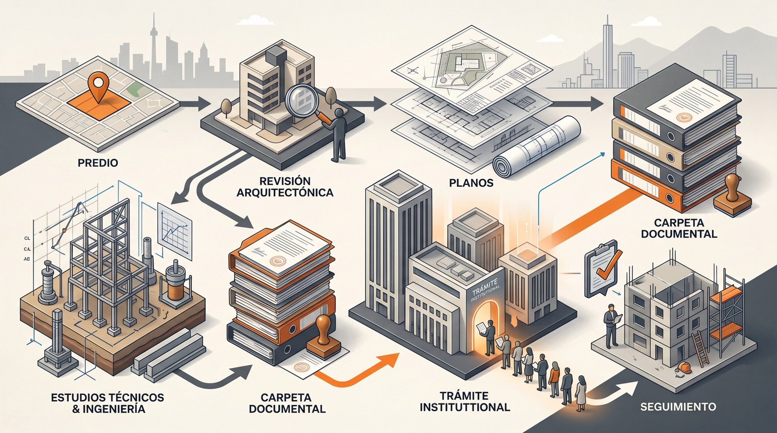 Proceso visual de licencia de construcción en Bogotá