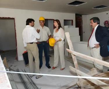 Visita técnica en el interior de una obra